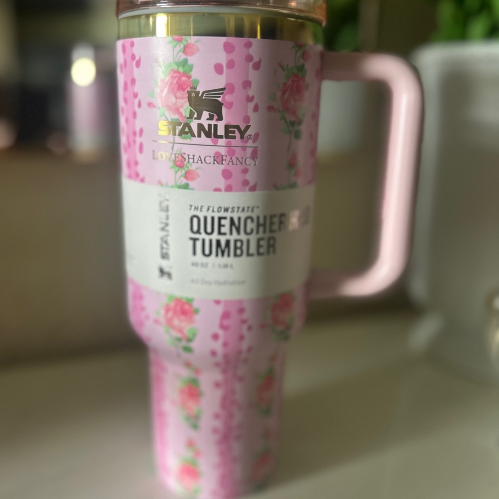 Stanley Pink Floral Quencher Tumbler LoveShackFancy